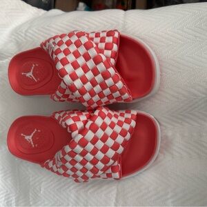Jordan Checkered Red and White Sandals